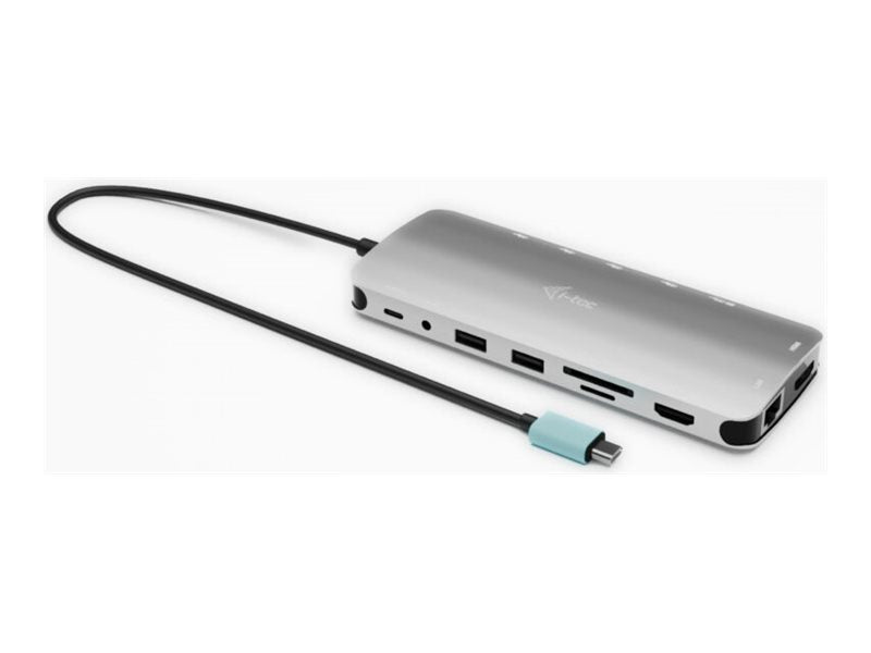 I-TEC USB-C Metal Nano Dock 2x HDMI 1x USB-C Video 1x GLAN 1x Audio/Mic 1xSD/microSD 1x USB 3.2 3x USB-C 3.2 Gen2 2x USB 2.0 PD140W