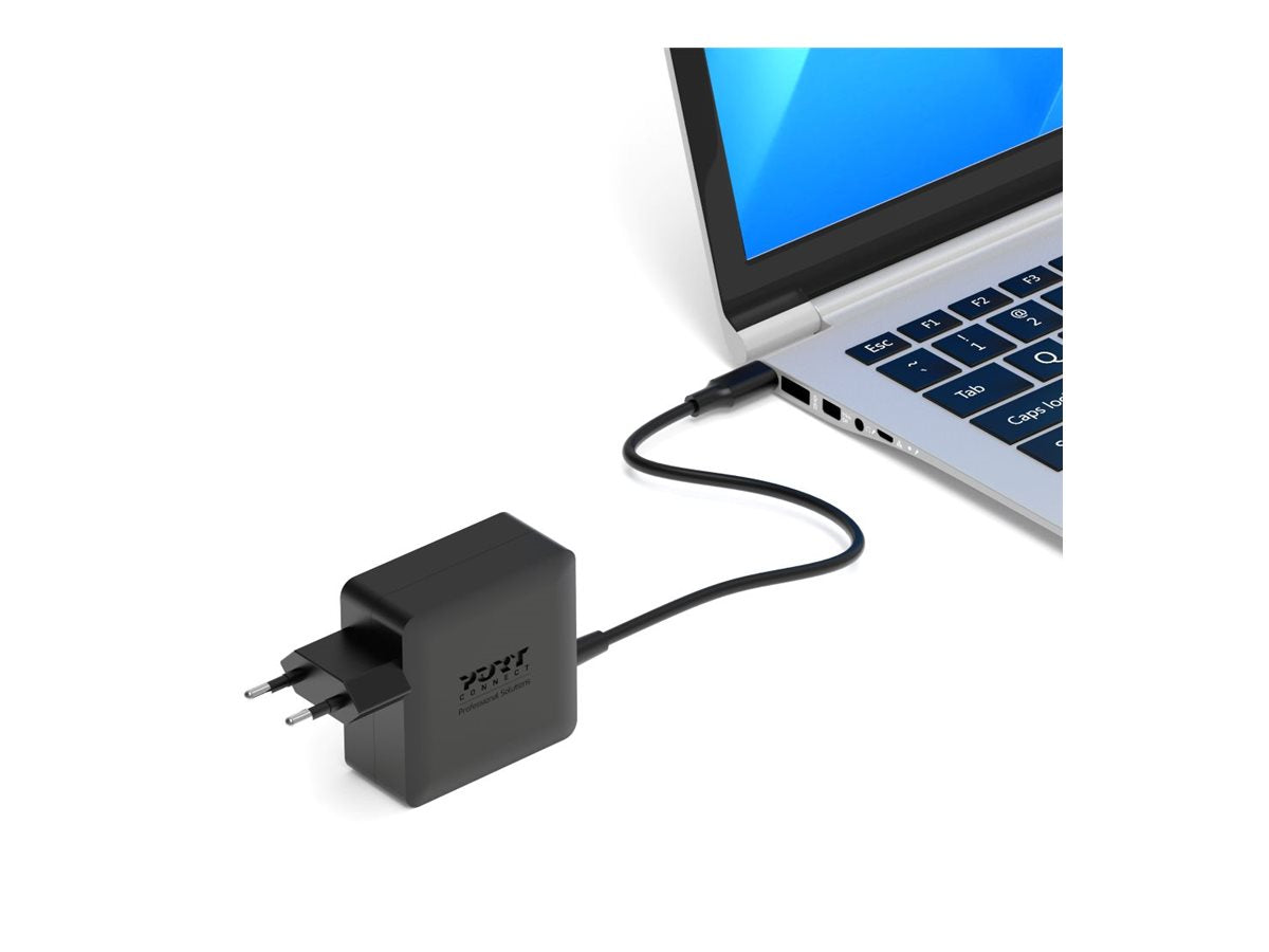 PORT DESIGNS Power Supply GaN 65W - TYPE C - PLUG IN - EU