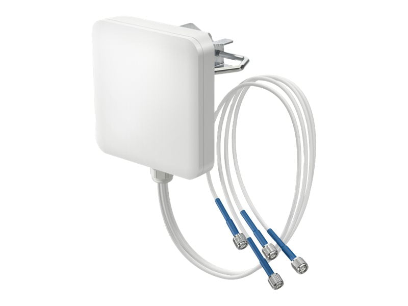QUWIRELESS Tri-Band 2.4/5/7 GHz WiFi 6E/7 4x4 MIMO Sector Panel RP-TNC Wall/Mast Antenna
