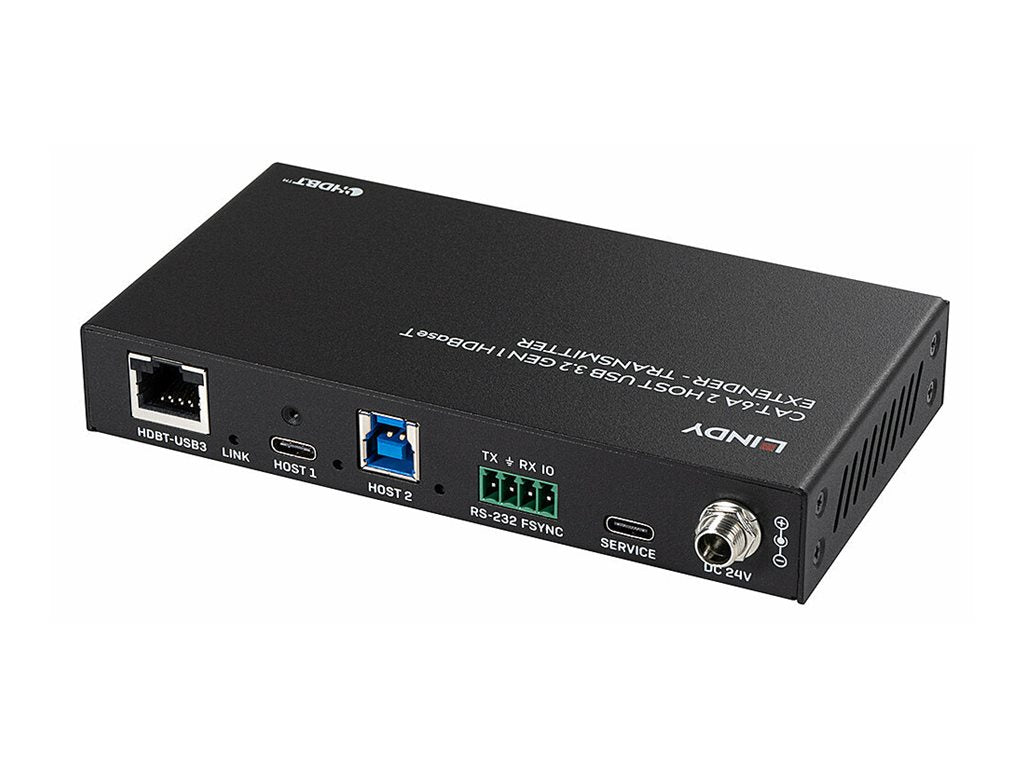 LINDY 100m Cat.6A 2 Port USB 3.2 Gen 1 HDBaseT Extender