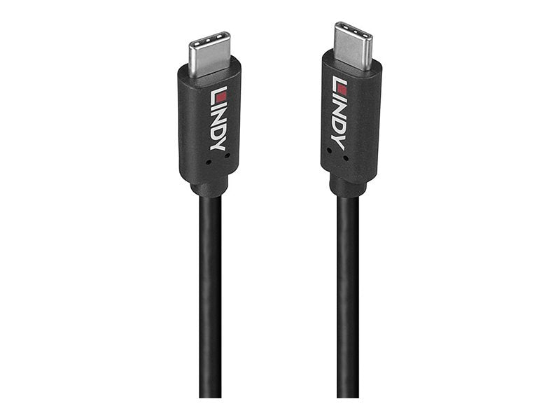 LINDY 0.5m USB 3.2 Type C Cable 20Gbps 100W PD GRS