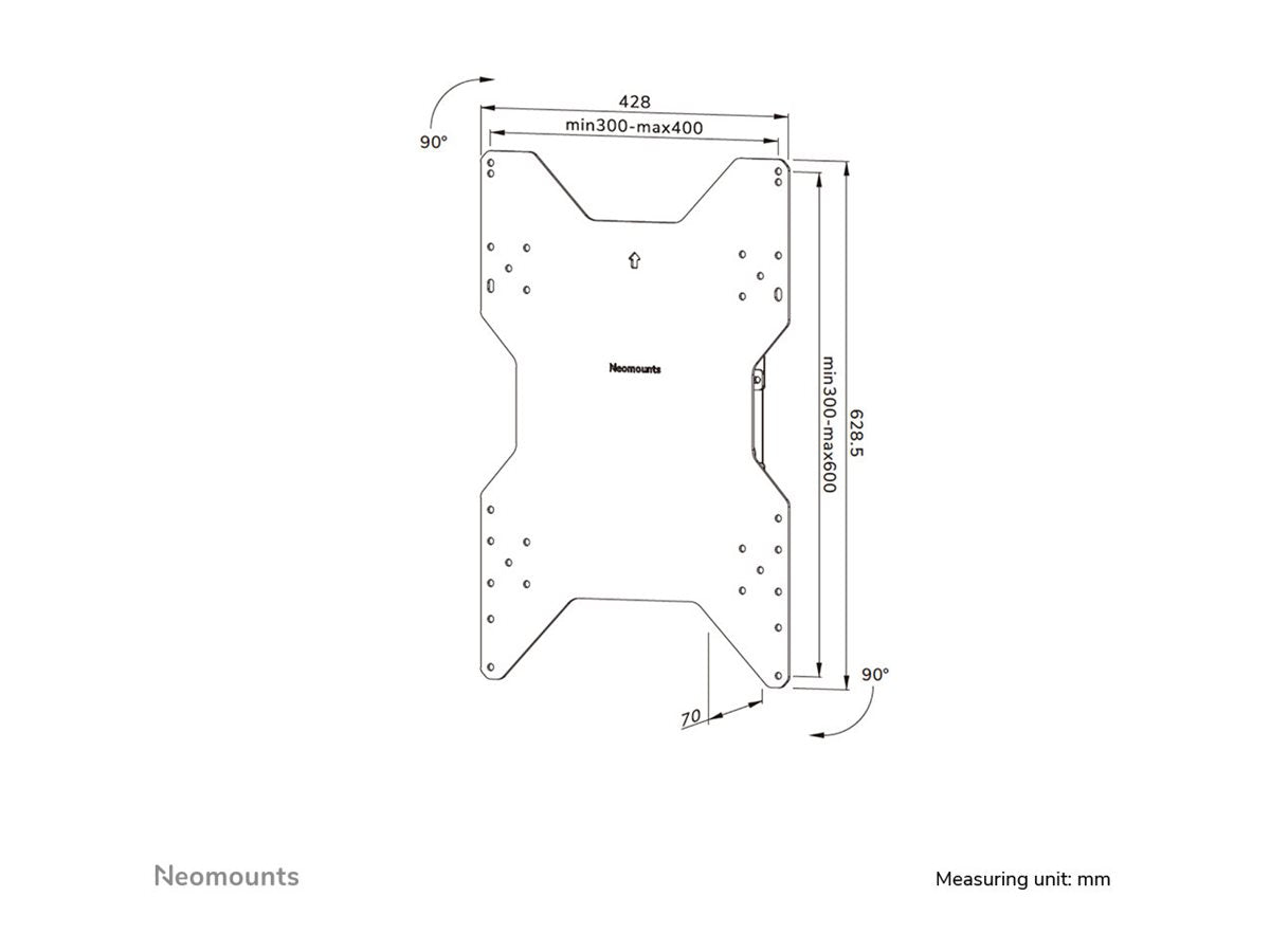 Neomounts TV wall mount 55-75" - rotatab