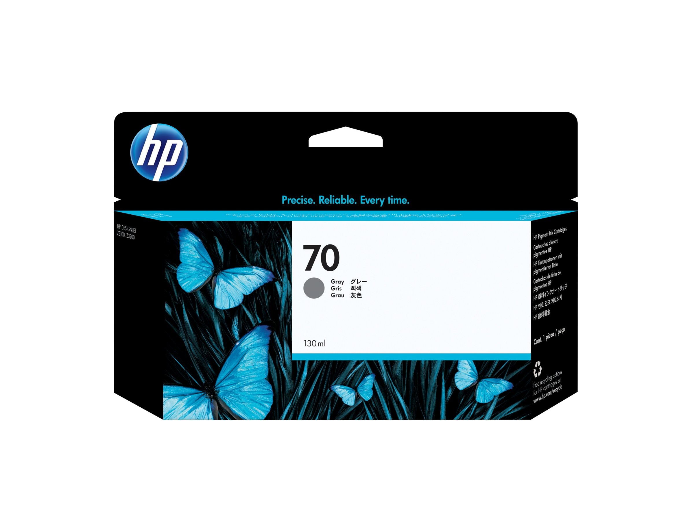 HP 70 original Ink cartridge C9450A grey standard capacity 130ml 1-pack with Vivera Ink cartridge