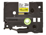 BROTHER P-TOUCH TZE-FX651 noir sur jaune  24mm