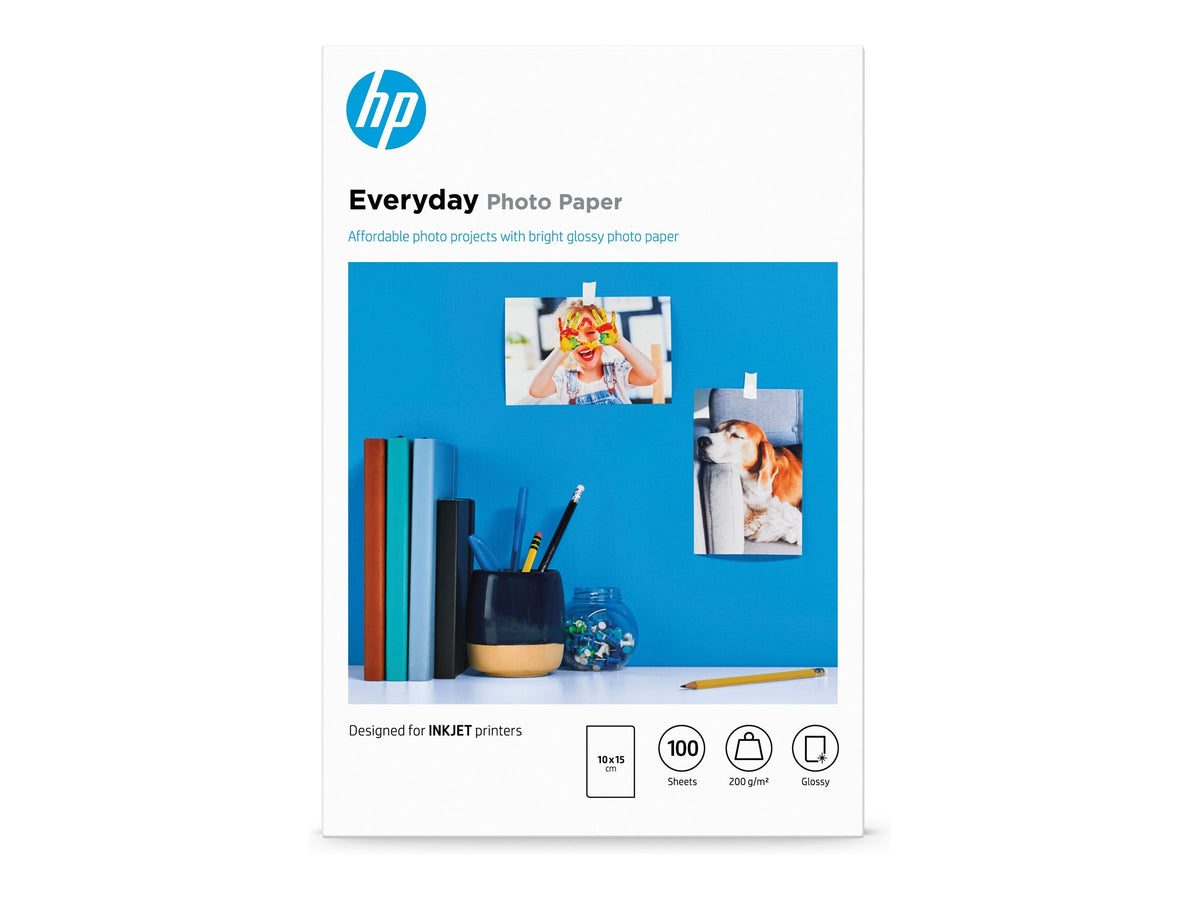 HP original Everyday Glossy photo paper white 200g/m2 100x150mm 100 sheets 1-pack