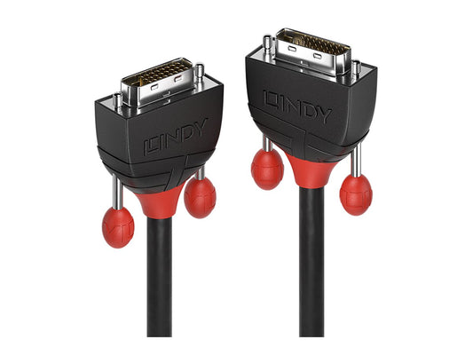 LINDY 1m DVI-D Dual Link Kabel Black male / male