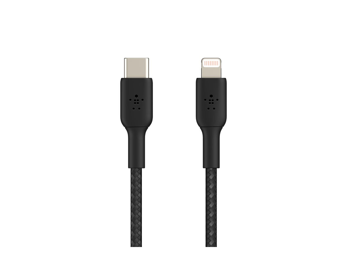 BELKIN BOOST CHARGE USB-C to Lightning Cable Braided 1M Black