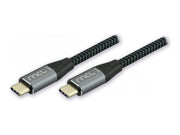 MCL Câble Type C USB 3.2 mâle / mâle tressé Gen 2 20Gb 60W 3A - 2m