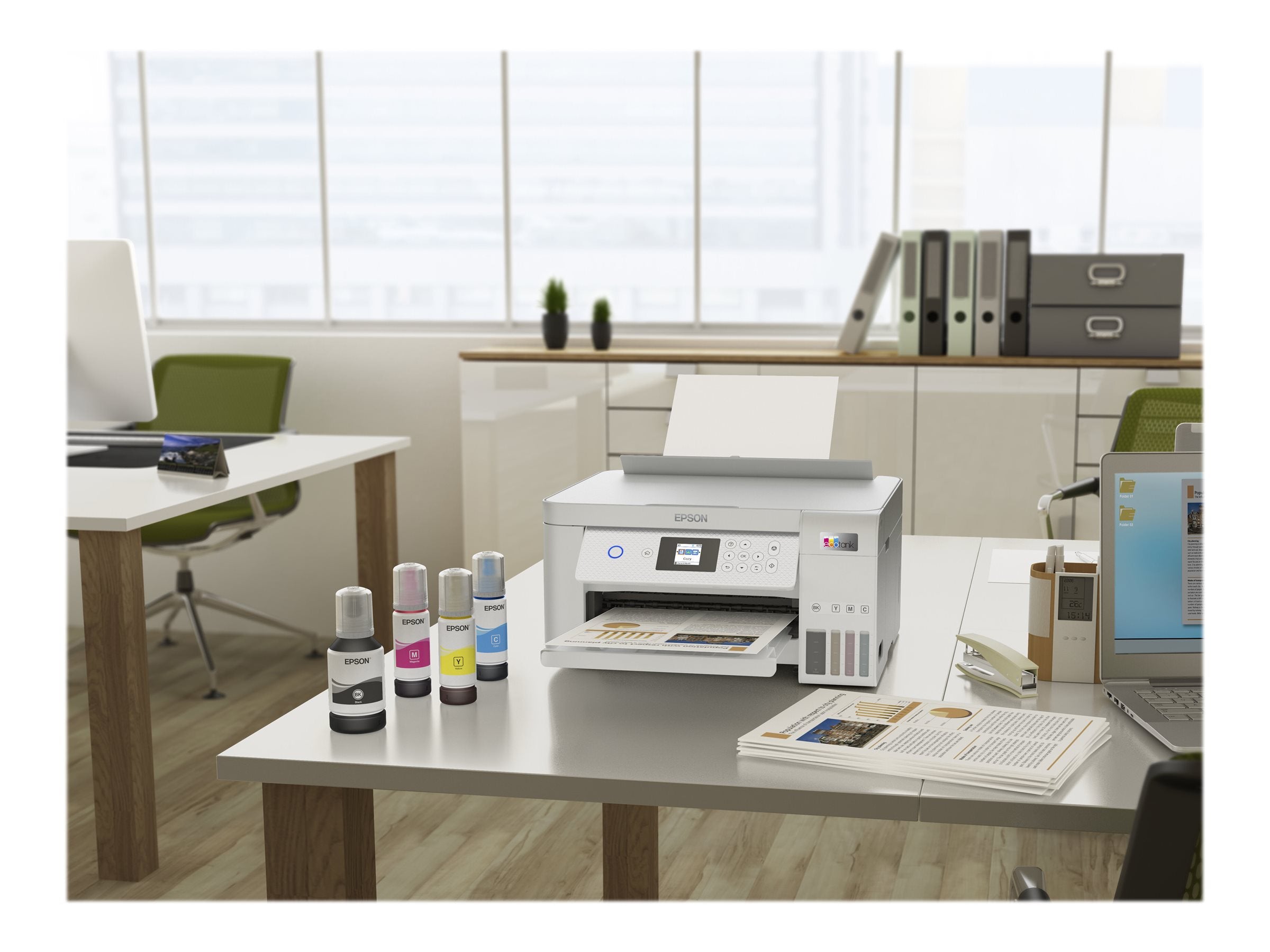 EPSON EcoTank ET-2856 MFP colour ink-jet refillable A4 10.5ppm print 100 sheets USB Wi-Fi white