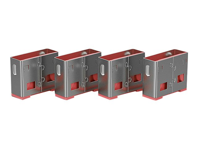 LINDY Clé USB et 4 bloqueurs de ports USB Rose