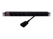 MCL Reglette electrique rackable 9 prises avec terre 16A cable C14