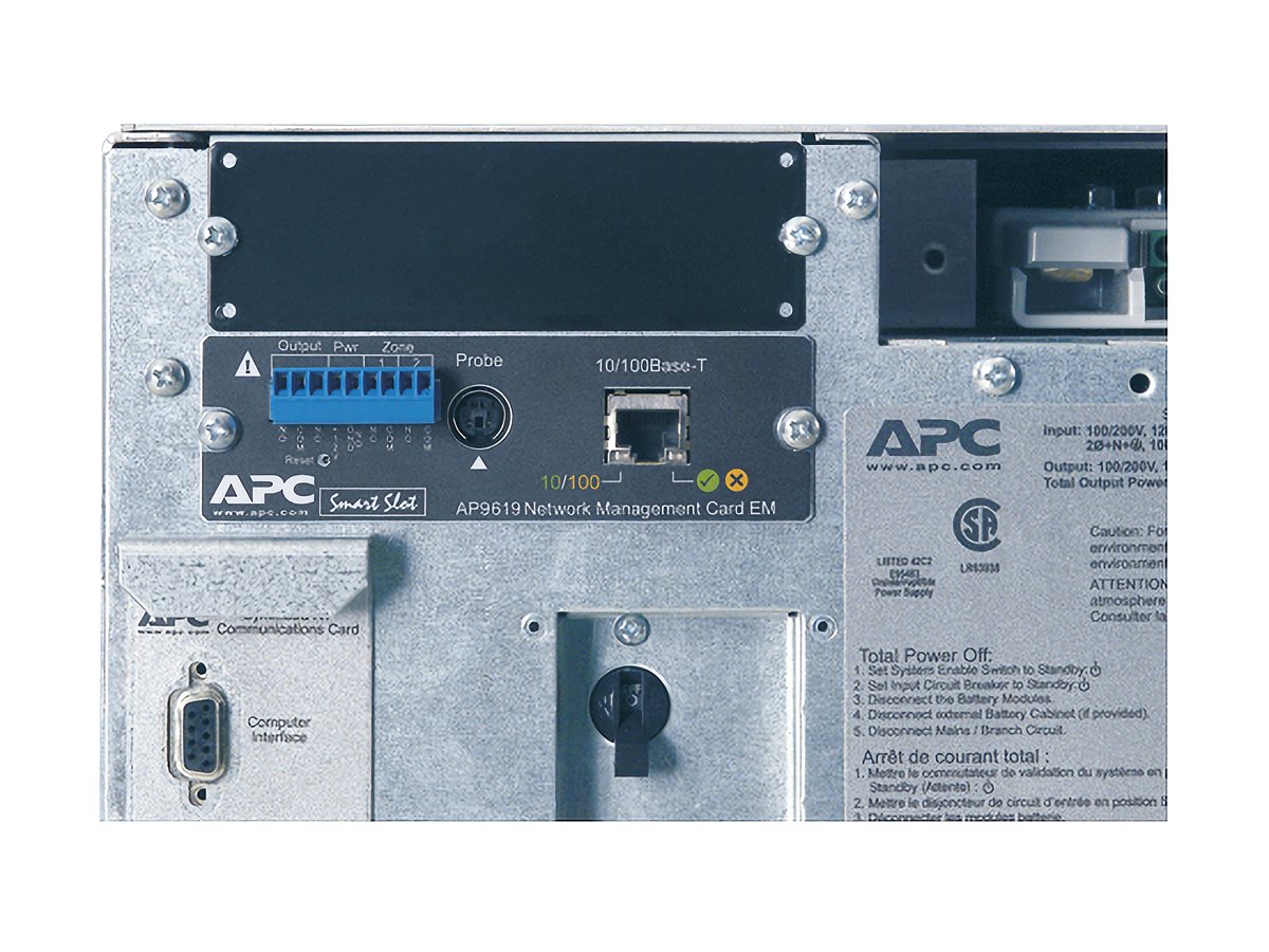 APC Symmetra LX 8kVA Scalable to 16kVA N+1 Power array AC 208/240V 8000VA Ethernet 10/100 output connectors 1 19U Black silver