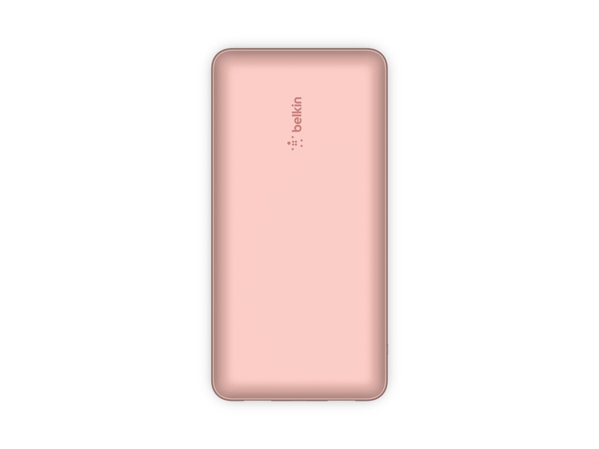 BELKIN Powerbank 20K 15W USB-C cable inclus + 2 USB-A Rose