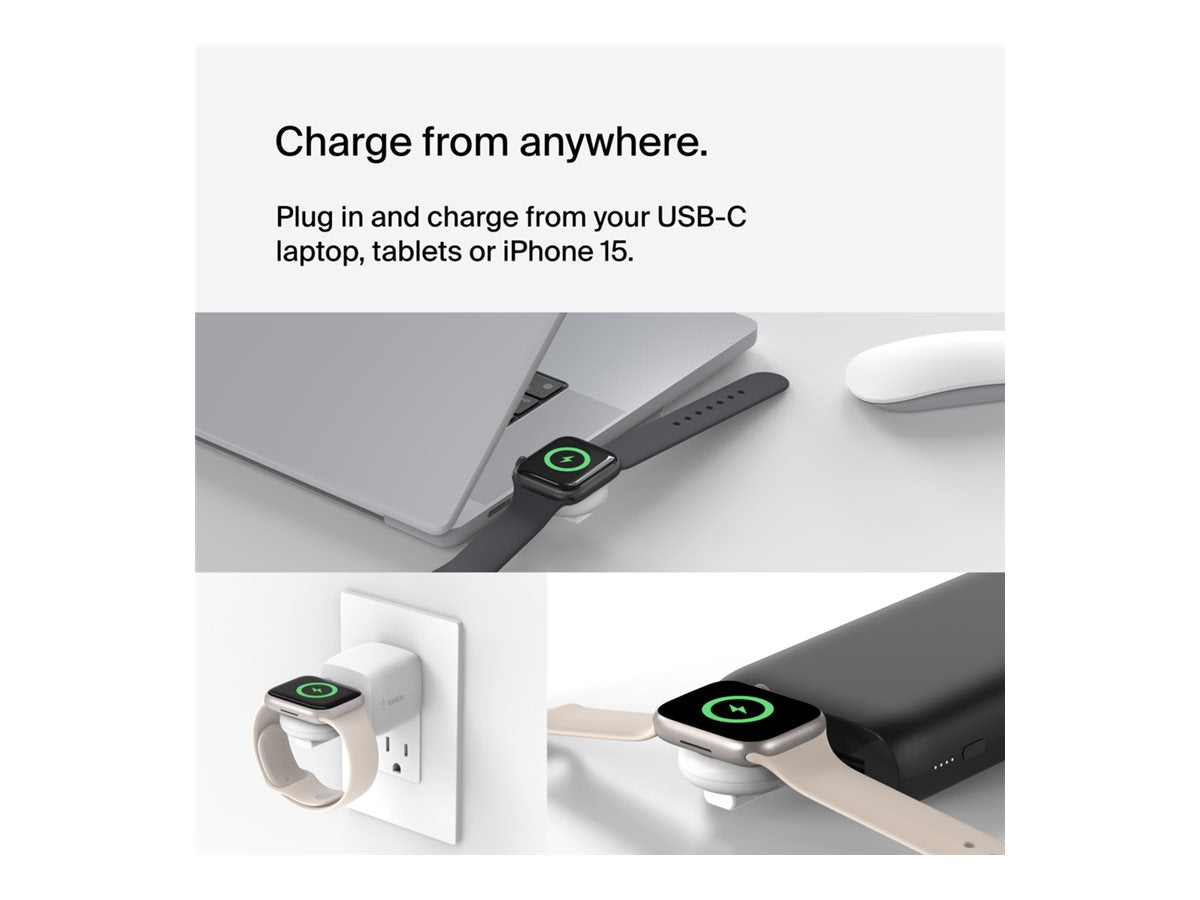 BELKIN BOOST CHARGE Apple Watch Fast Charge Dongle White