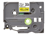 BROTHER P-TOUCH TZE-631 noir sur jaune  12mm
