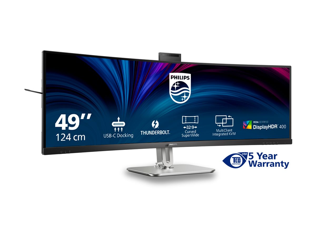 PHILIPS 49B2U6903CH/00 48.8p 5120x1440 VA Curved H/A 170mm SUPERWIDE USB-C 75Hz DP 2xHDMI USB HUB SPEAKERS webcam