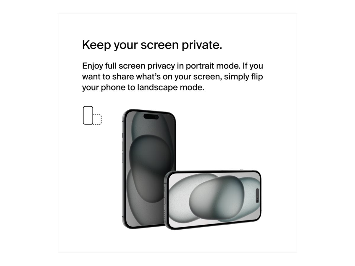BELKIN ScreenForce Pro TemperedGlass Privacy AM Screen Protection for iPhone 15 Plus/14 Pro Max