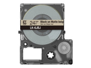 EPSON Matte Tape Beige/Black 24mm 8m LK-6JBJ