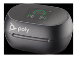 HP Poly Voyager Free 60+ UC M Carbon Black Earbuds +BT700 USB-C Adapter +Touchscreen Charge Case