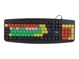TNB Wired Keyboard AZERTY with colored keys to facilitate learning Numbers vowels consonants (FR)