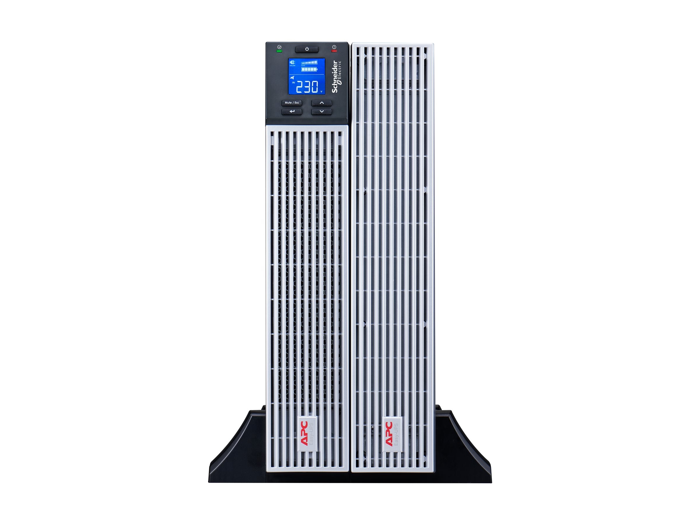 APC Easy UPS On-Line UPS Rack AC 230V 2700Watt 3000VA Li-ion RS-232 USB output connectors 7 4U 19 Black with silver
