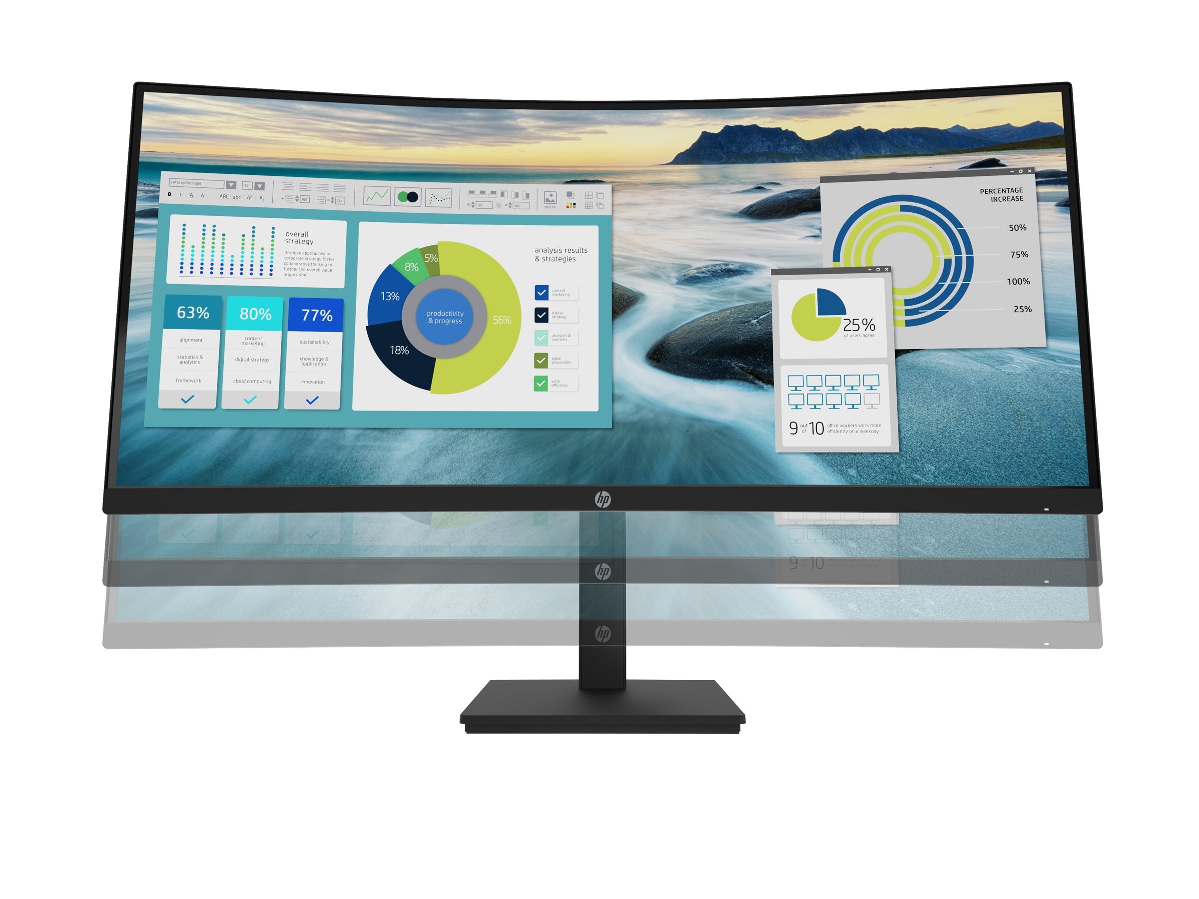 HP Écran incurvé P34hc G4 WQHD 34p WQHD 3440x1440 HDMI USB-C USB port USB hub DisplayPort 3/3/0