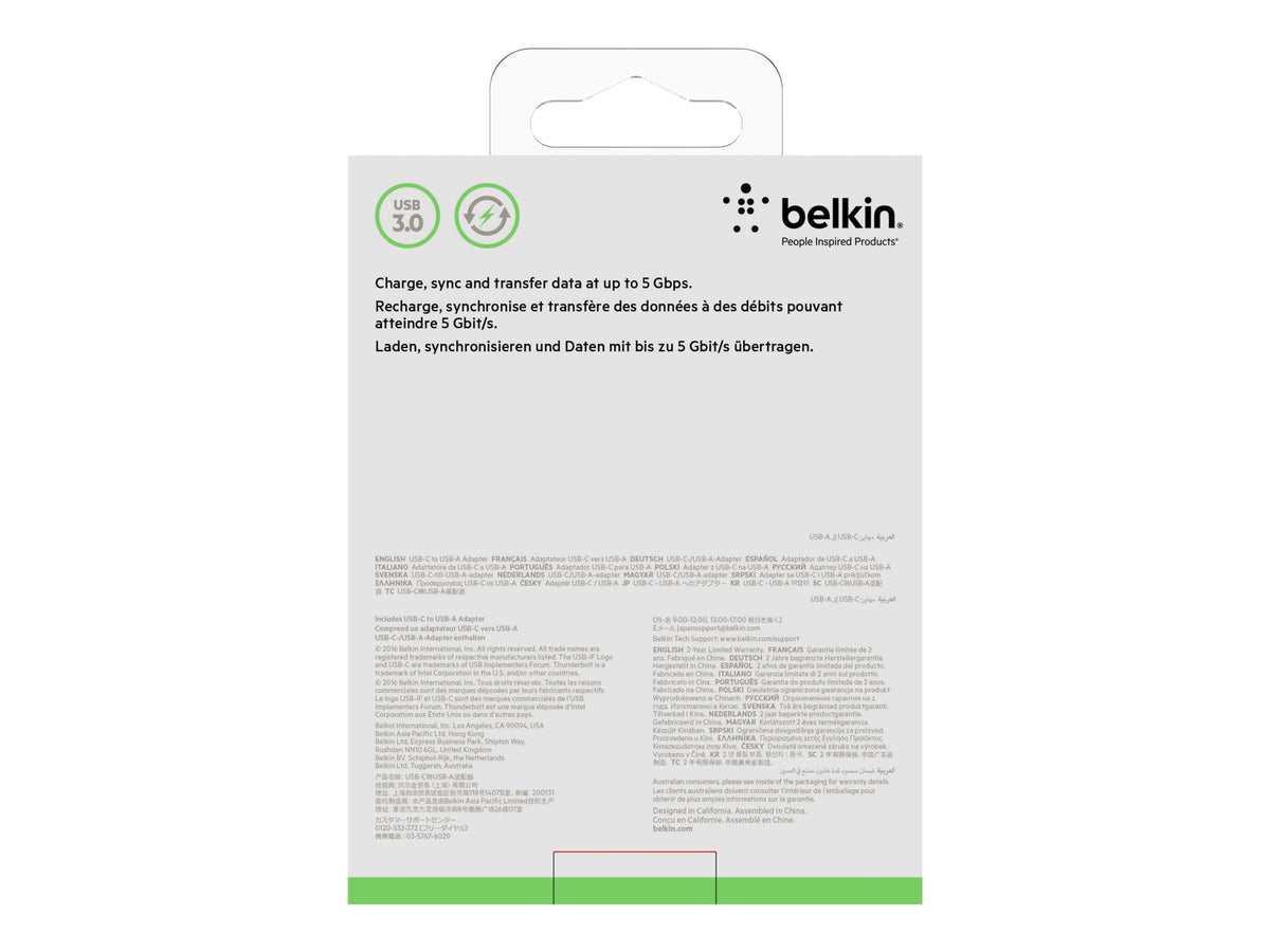BELKIN Adaptateur USB-C 3.0 vers USB-A femelle