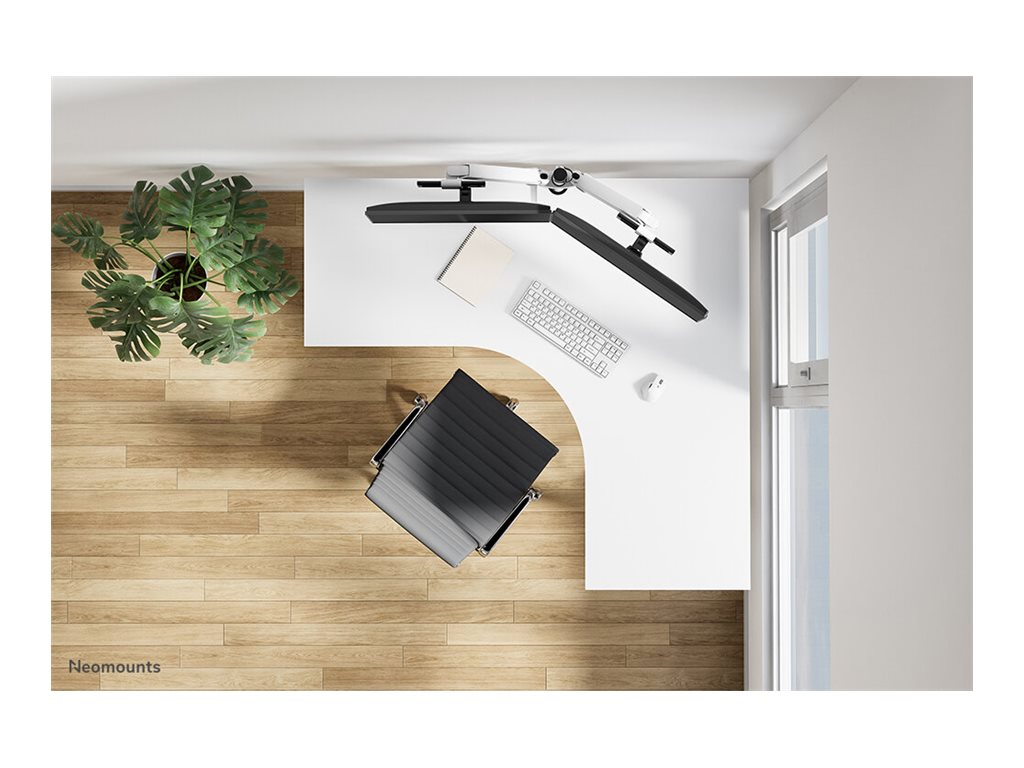 NEOMOUNTS DS65S-950WH2 Support dÃ©cran Ã  fixer 24-34p - ressort Ã  gaz - Topfix - multirÃ©glable - arrÃªt 180