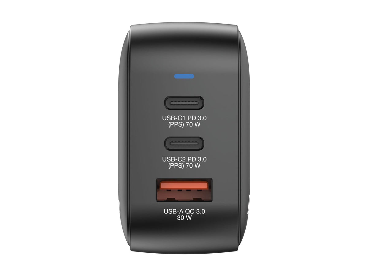 VERBATIM MINI GAN CHARGER 70W 3 PORT US/EU/UK ADP WCF (P)