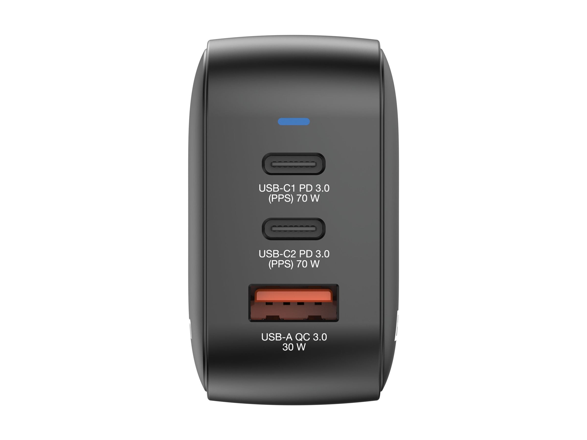 VERBATIM MINI GAN CHARGER 70W 3 PORT US/EU/UK ADP WCF (P)