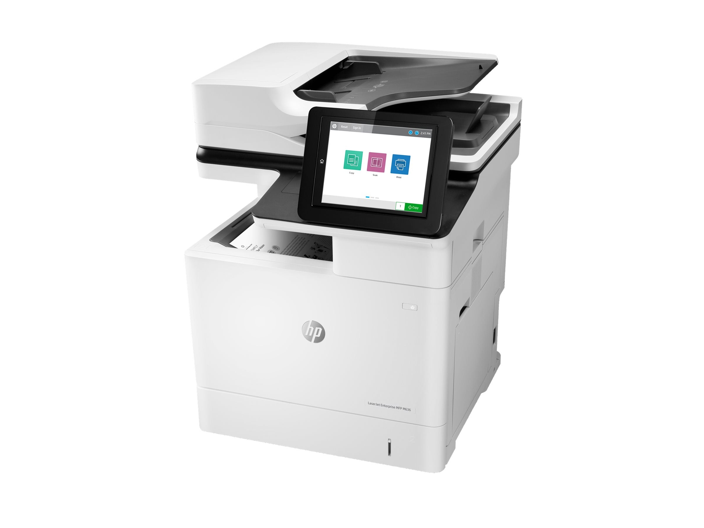 HP LaserJet Enterprise MFP M636fh MFP Mono laser 216x864mm A4 71ppm Copy 71ppm Print 650sheets USB LAN