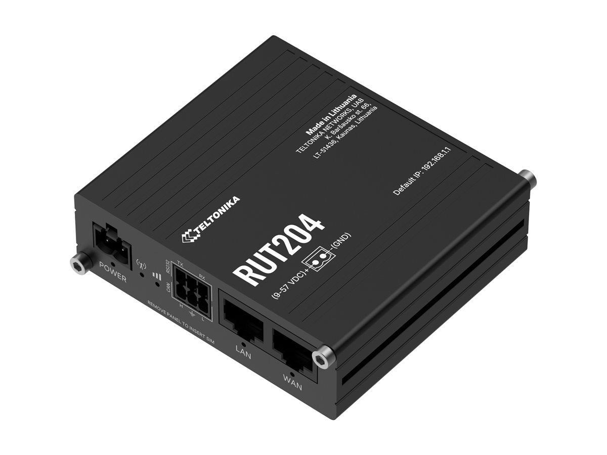 TELTONIKA NETWORKS RUT204 DUAL SIM CAN BUS 4G/LTE WiFi GNSS RS232 EAAP Router