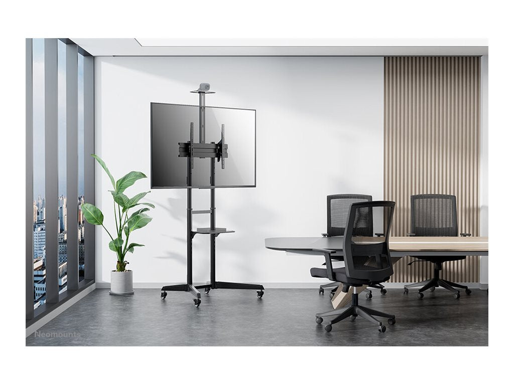 NEOMOUNTS FL50-550BL1 Support au sol mobile pour écran 37-70p - étagère multimédia et support caméra inclus