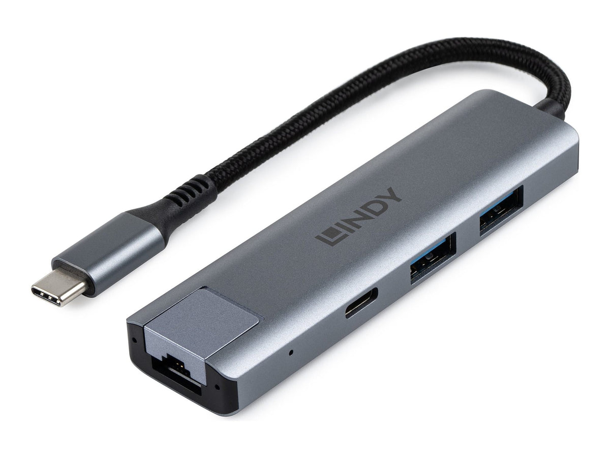 LINDY USB 3.2 Gen 2 Type C Hub & Gigabit Ethernet