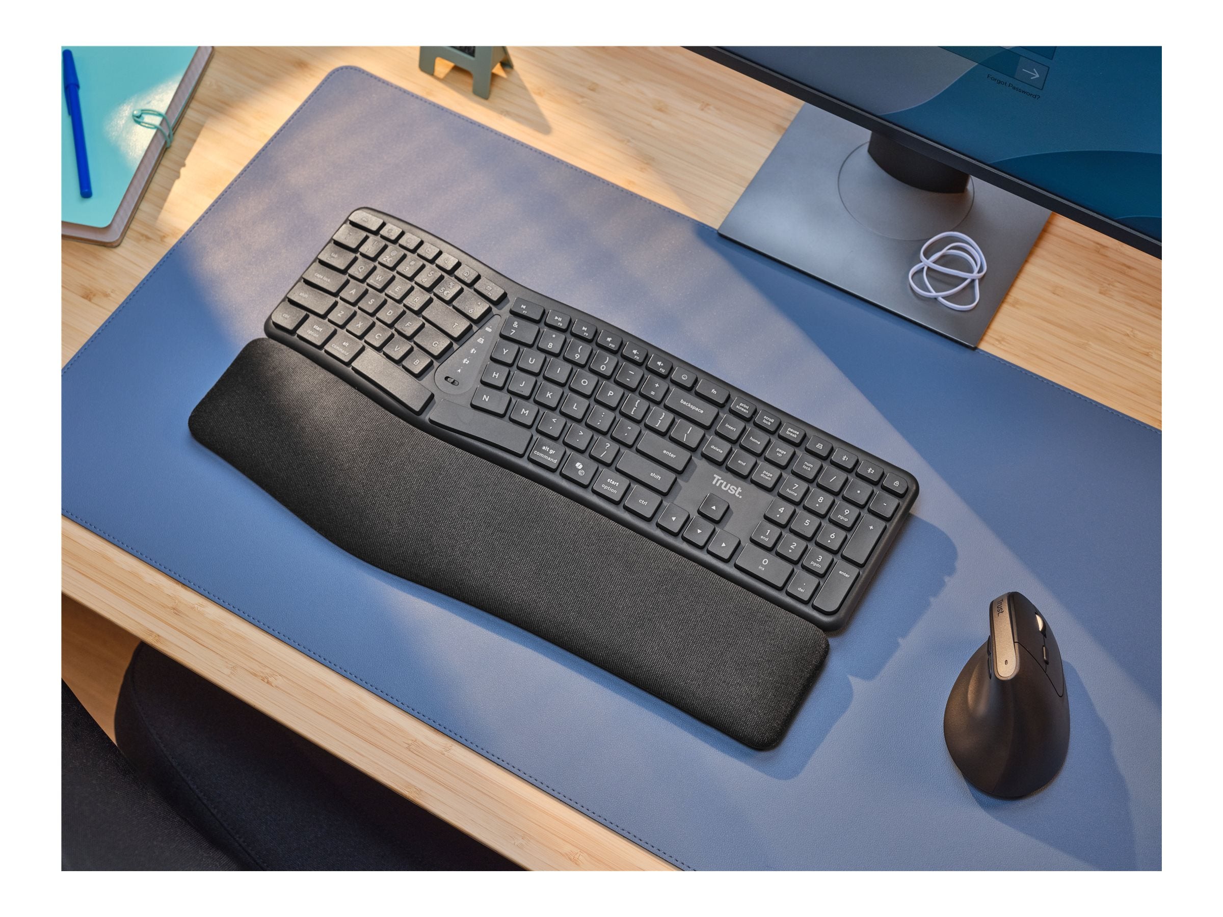 TRUST Clavier sans fil KEYRA ergonomique Bluetooth