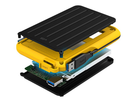 SILICON POWER External HDD Armor A66 2.5p 1To USB 3.2 IPX4 Yellow