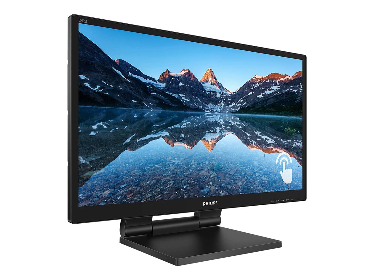 PHILIPS 242B9T 24" - écran tactile - 1920 x 1080 Full HD (1080p) @ 60 Hz - IPS - 250 cd/m² - 1000:1 - 5 ms - HDMI, DVI-D, VG DP,HP