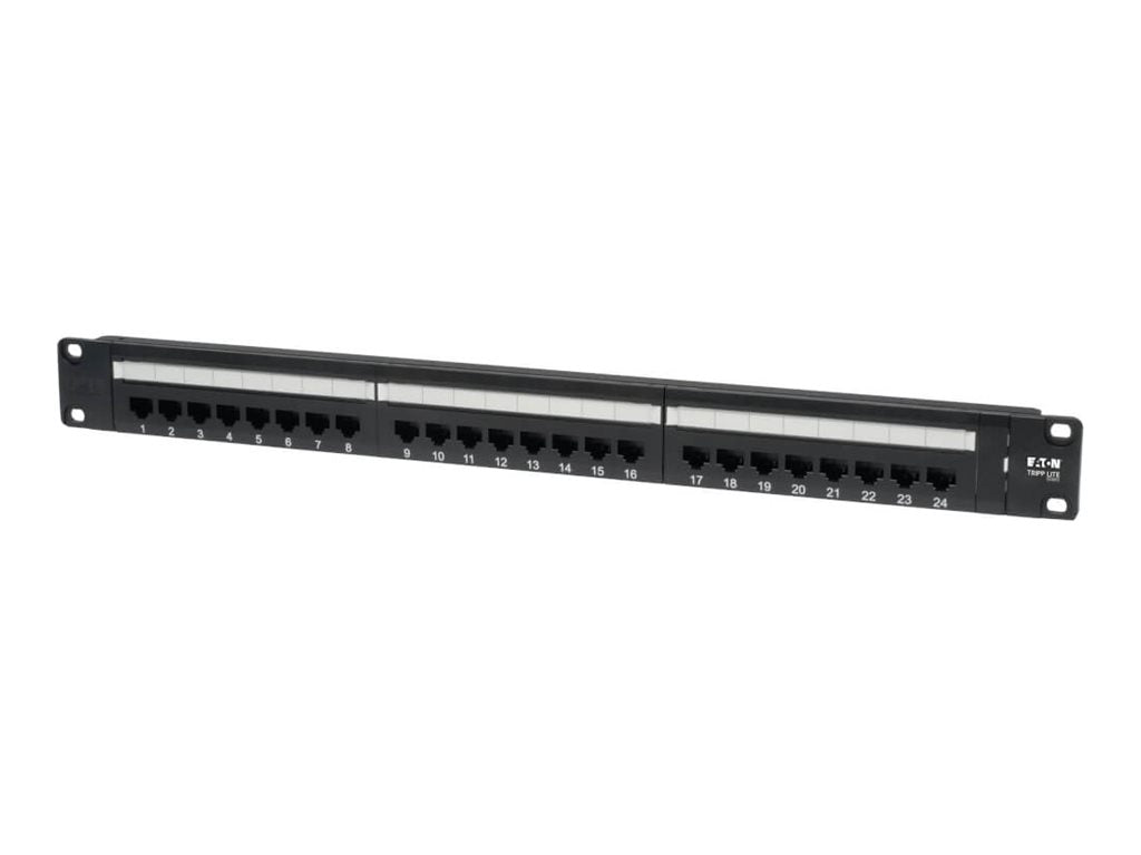 EATON TRIPPLITE 24-Port Cat6 Cat5 Patch Panel Rackmount 110 Punch Down RJ45 Ethernet 1URM Patch panel CAT 6 1U 19 24 ports