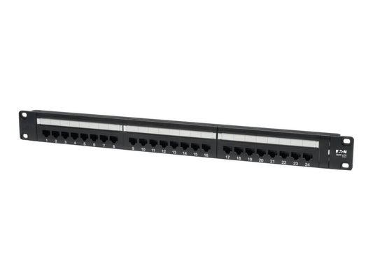 EATON TRIPPLITE 24-Port 1U Rack-Mount Cat6/Cat5 110 Patch Panel 568B RJ45 Ethernet TAA