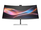 HP Écran de conférence incurvé WQHD HP Series 7 Pro 734pm avec webcam IA 5 Mpx HDR 34p WQHD 3440x1440 HDMI USB-C Disp