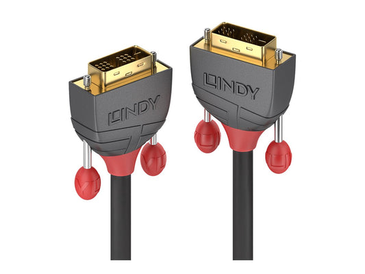 LINDY 10m DVI-I Cable M/M Anthra Line DVI-I 18+5 Single Link Digital + Analogue