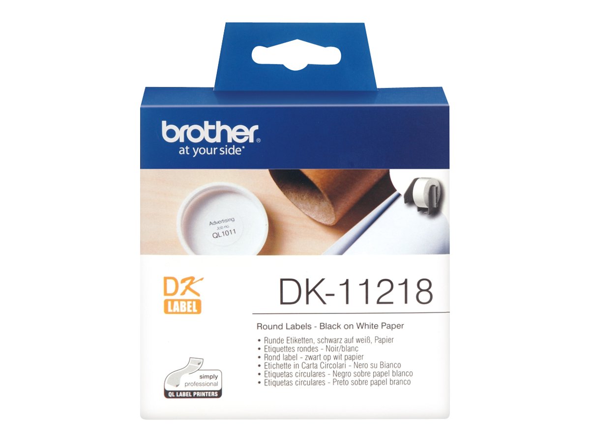 BROTHER P-TOUCH DK-11218 die-cut round label 24x24mm 1000 labels