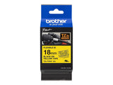 BROTHER P-TOUCH TZE-FX641 noir sur jaune  18mm