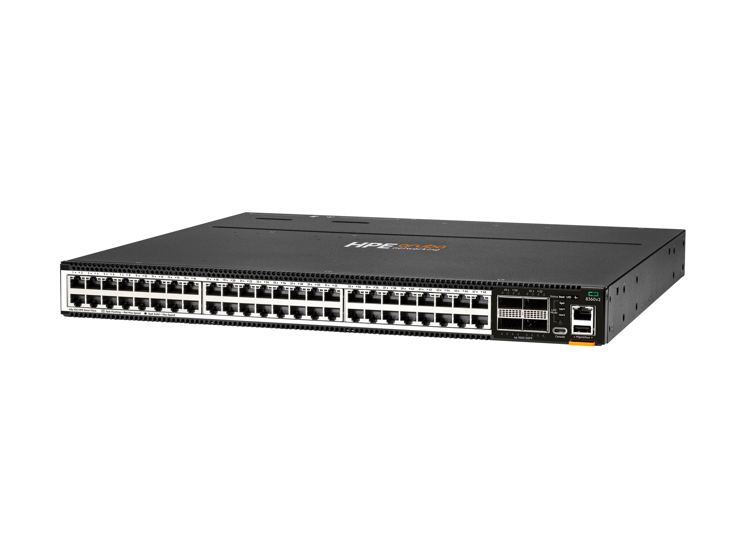 HPE Aruba 8360-48XT4C v2 48p 1G/10GBase-T 4p 100G QSFP+/28 Front-to-Back 3 Fans 2 AC Bundle EU en