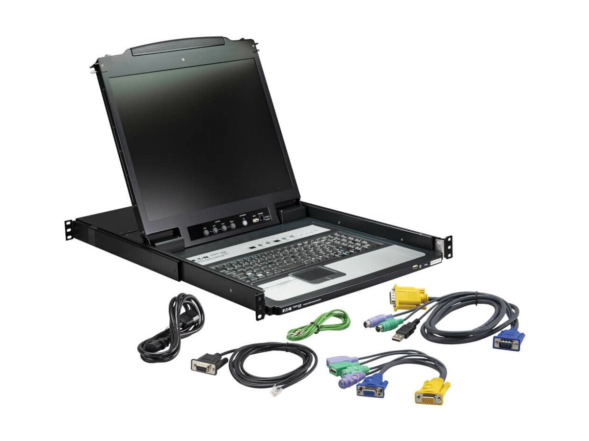 EATON 16Port KVM with 19p LCD Console w 8 cables French version