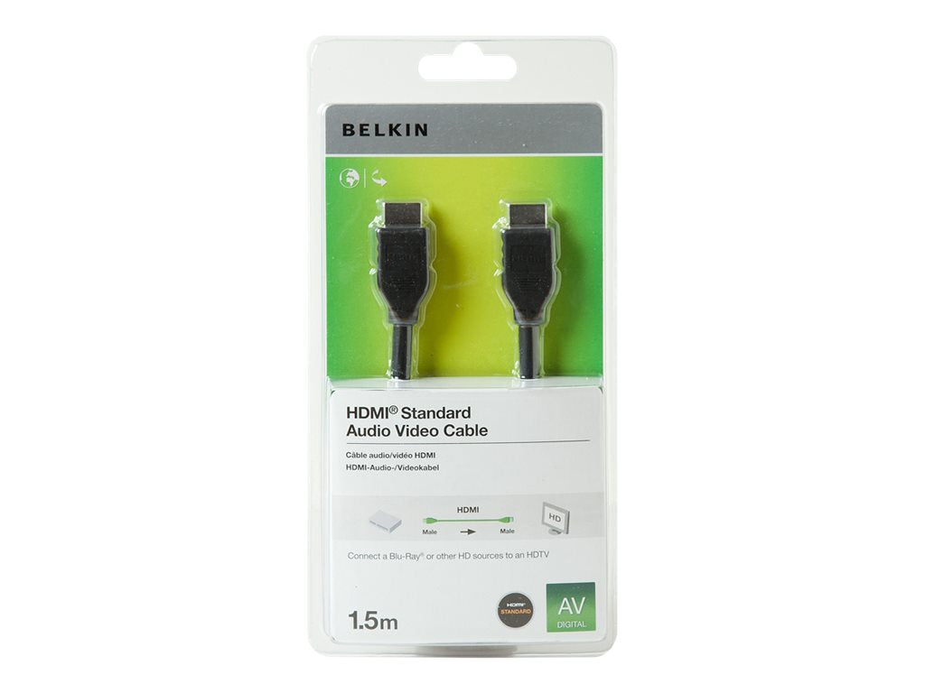 BELKIN HDMI Standard Audio Video Cable 4K/Ultra HD Compatible 1.5m