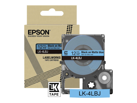 EPSON Matte Tape Blue/Black 12mm 8m LK-4LBJ