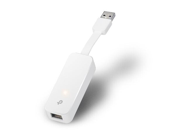TP-LINK USB 3.0 to Gigabit Ethernet Adapter, 1 port USB 3.0 connector and 1 port Ethernet port