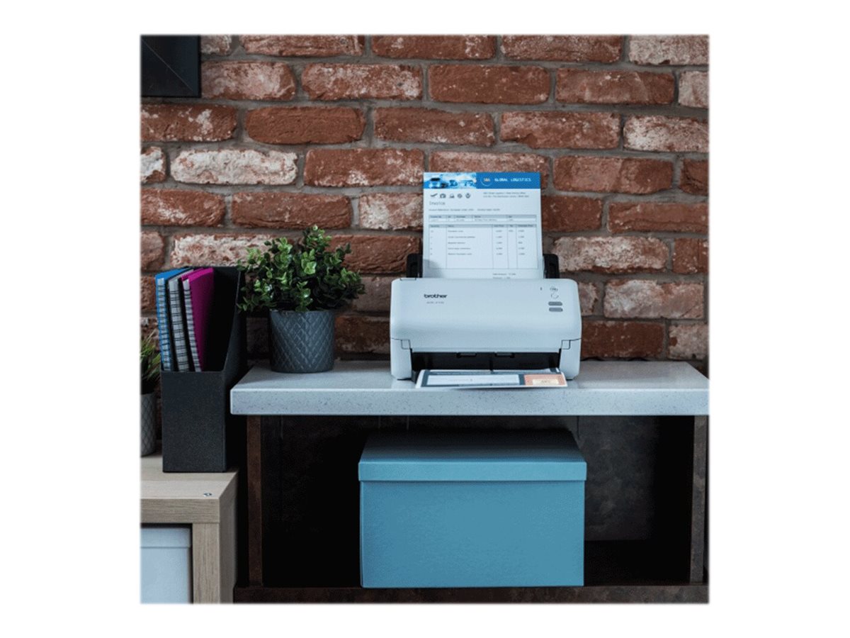 BROTHER ADS-4100 Document scanner Dual CIS Duplex A4 600dpix600dpi 35ppm mono 35ppm colour ADF 60sheets 5250scans USB