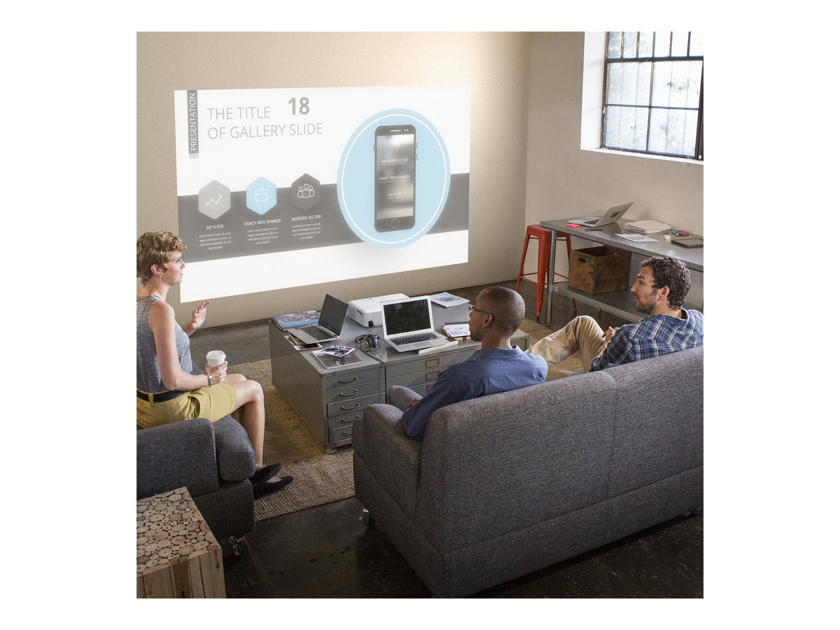 EPSON CO-W01 Projecteur 3 LCD  polyvalent - WXGA  -  HD ready - 3000 lumens-HDMI 1.4, USB 2.0- USB 2-B - HP 5Watt - Garantie 2 ans